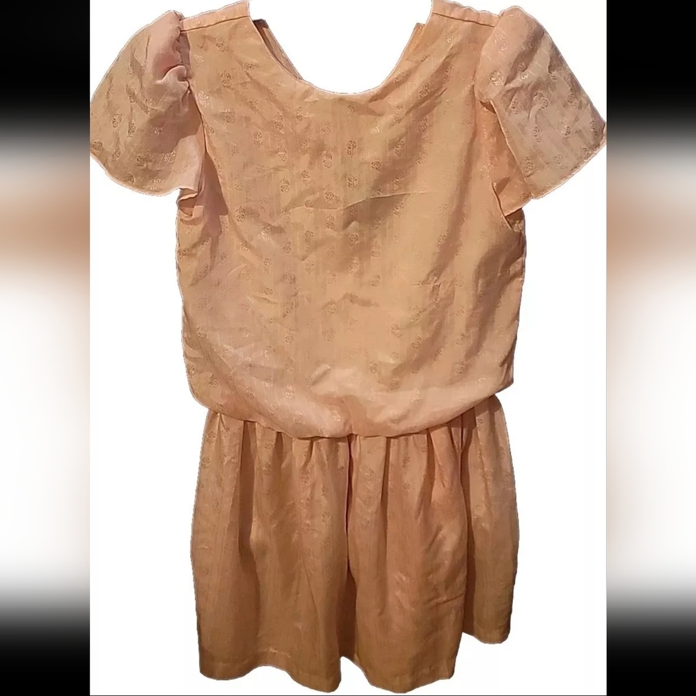 American Accent Vintage Pink Dress 80s Size 12